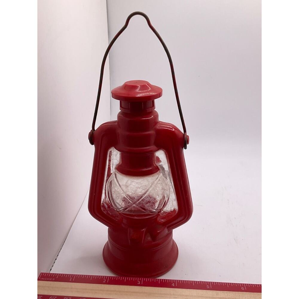 Vintage AVON Country Lantern Red Decanter, Collectible, Minor Paint Wear EMPTY‎